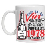 Cana ALBA personalizata &quot;Un Vin Bun&quot;, 1978, INOVATIX&reg;. 330 ml, Oem