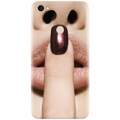 Husa silicon pentru Xiaomi Redmi Note 5A, Finger Purple Nailpolish Girl Lips foto