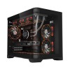 Carcasa 1stPLAYER&reg; Gaming UV6, ARGB, Cube-Tower, fara sursa, culoare neagra