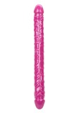 Cumpara ieftin Dildo Dublu Size Queen 43cm Roz Realist Texturat TPR Justforme - Penetrere Dublă, Jucărie Sexuală Adulti