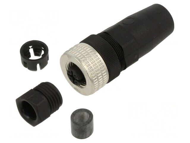 Conector M12 4 Pini Drept PG7 125VAC 3A IP67