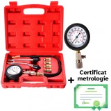 Tester Compresie Benzina SelTech, 8 Piese, Metrologic, RAR, 21 Bar, M10x1.0 M12x1.25 M14x1.25 M18x1.25