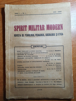 spirit militar modern mai-iunie 1939-psihologie,pedagogie,sociologie si etica foto