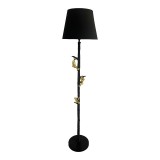 Cumpara ieftin Lampadar Zacro E27 metal negru si auriu 37x37x164.5 cm