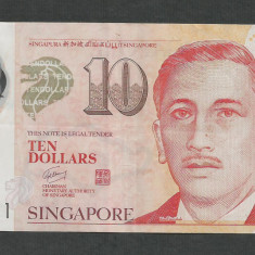 SINGAPORE 10 DOLARI DOLLARS 2014 [2] P - 48 h , VF , polimer