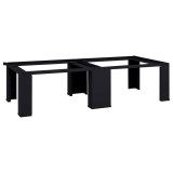 vidaXL Suport pentru mașina de spălat 2 pcs Negru 64 x 55 x 32.5 cm 42022034