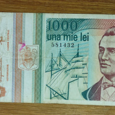 Romania - bancnota de colectie - 1000 lei 1993 - stare f buna - Mihai Eminescu