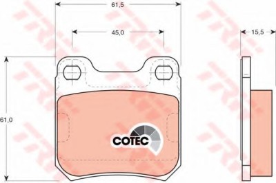 Set placute frana,frana disc OPEL VECTRA B Combi (31) (1996 - 2003) TRW GDB915 foto