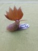 Figurina Pupaza sculptata in corn, 12cm - Obiect de colectie, Antichitati
