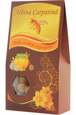 Perle cu miere&amp;amp;propolis 100gr (albina carpatina) foto