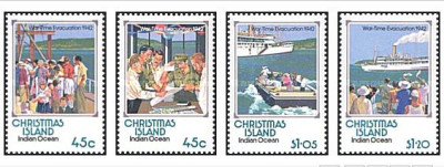 Christmas Island 1992 - 50th anniv. Partial Evacuation, serie ne foto