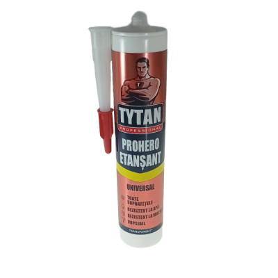 Etansant universal, Prohero Tytan Professional 19141, 280ml, pentru sigilare, umplere si reparatii, transparent foto