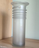 Cumpara ieftin LICHIDARE ! Vaza sticla Art Nouveau, decor sidefat -