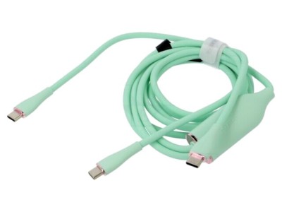 Cablu USB 2.0 VENTION USB C mufă x2 nichelat 1,5m verde foto