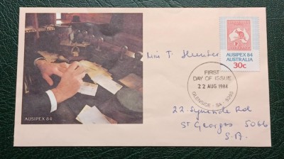 Australia 1984 - expo filatelic la Melbourne, FDC circulata foto