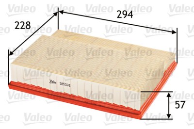 VALEO 585076 Filtru aer foto