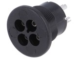 Conector Circular Mamă 3 PIN Cositorit 3A