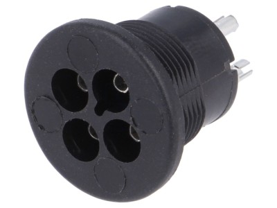 Conector Circular Mamă 3 PIN Cositorit 3A foto