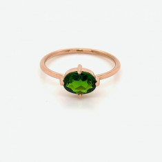 Inel Anaya aur rose 14K cu peridot foto