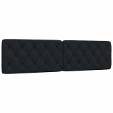 vidaXL Pernă pentru tăblie de pat, negru, 200 cm, material textil
