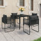 Set mobilier de gradina, 5 piese, negru, ratan PVC GartenMobel Dekor