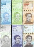 Set Venezuela 10000+20000+50000+200000+500000+1000000 bolivari bolivares auncunc