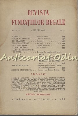 Revista Fundatiilor Regale - Anul III, Nr.: 6/1936