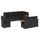 Cumpara ieftin Patio Sofa Set 8-Locuri Black
