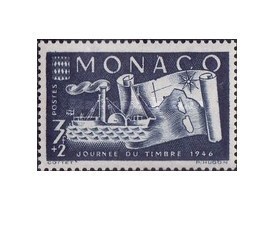 Monaco 1946 - ziua marcii postale, neuzata foto