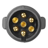 Stecher 7 pini plastic pentru montaj pe cablu, ABS, 12V