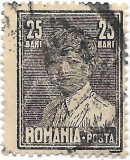 Mihai I, format mare, cu filigran (uzuale), 1928 - 25 B, obliterat, Regi, Stampilat