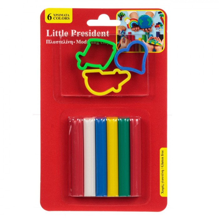 Set Plastilină, Little President, 9 Piese, Multicolor, Forme Animale, Non-Toxic