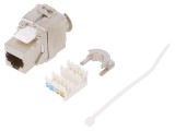Conector RJ45 Keystone Cat 6a Ecranat 8p8c