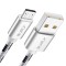 Cablu USB Micro USB 2M Textil Gri-Negru AutoProtect KeyCars