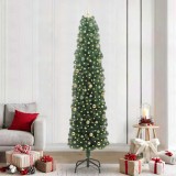 vidaXL Brad de Crăciun artificial Verde 240 cm PVC și oțel și plastic 3394973