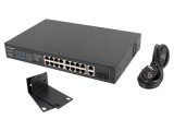 Switch Ethernet LANBERG RSFE-16P-2C-150, 18 porturi RJ45 Gigabit, IEC C14, 250m