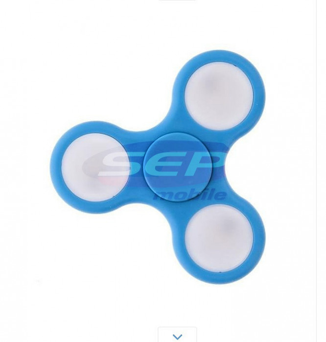 Fidget Spinner cu LED Albastru