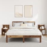 vidaXL Noptieră - Set de 2 - Lemn Vechi - 40 x 35 x 60 cm - Lemn Prelucrat