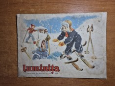 revista pentru copii - luminita - ianuarie 1960 - poezii , cantece,jocuri ,benzi desenate,divertisment