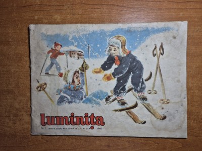 revista pentru copii - luminita - ianuarie 1960 - poezii , cantece,jocuri ,benzi desenate,divertisment foto