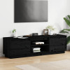 Comoda TV, negru, 140x35x40 cm, lemn masiv de pin GartenMobel Dekor, vidaXL