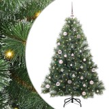 vidaXL Brad de Crăciun artificial cu 150 LED Verde 150 cm PE și PVC 3397837
