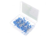 Set LED 5mm Albastru 100 buc 2,7-3,4V cu Cutie Plastic