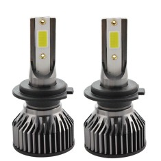 Set 2 LED-uri Auto Techstar? V6, H7, 40w, 4000 Lumeni, 6500K, AUTO, 12-24 Volti, COB, Canbus, Radiator Aluminiu foto