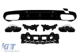 Difuzor tip CLS63 cu capete negre potrivit pentru bara de protectie A Design pe Mercedes CLS C257 dupa 2018 -oo--oo- Performance AutoTuning