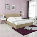 Cumpara ieftin Pat Majestic 160x200 cm Tapitat Catifea Camel Somiera Inclusa (cod ML 1703)