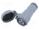 Conector AMPHENOL IP&amp;S 16A alimentare AC trifazate mufă mamă 3 pini IP69K
