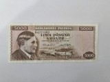 Bancnota Islanda 5000 Kronur 1961 Rara