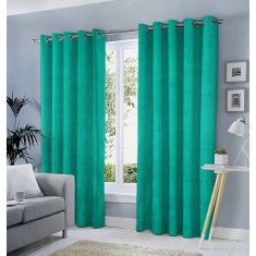 Draperie tip tesatura in cu inele albe, Madison, 150x210 cm, densitate 700 g/ml, Marjan, 1 buc