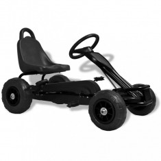 Mașinuță Kart Cu Pedale Si Roți Pneumatice Negru 80199